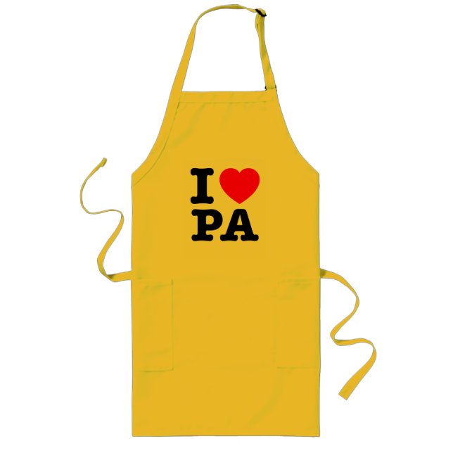 Tablier Long I LOVE PA Pennsylvanie (Devant)