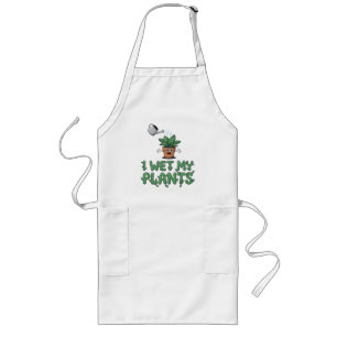 Tablier Long I Wet My Plantes - Drôle Jardinage Design