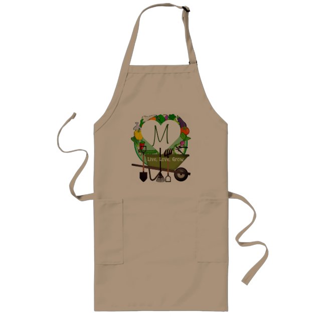 Tablier Long Idée de cadeau de jardinage personnalisé (Devant)