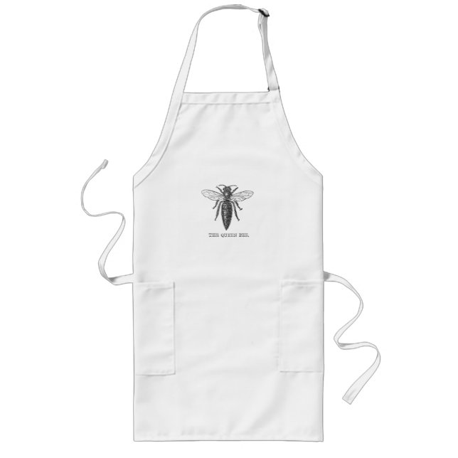 Tablier Long Illustration Antique d'Insecte de Bourdon Reine Ab (Devant)