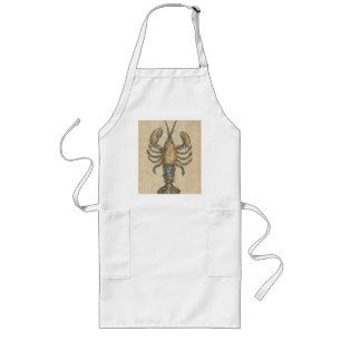 Tablier Long Illustration de homard vintage : damas côtier