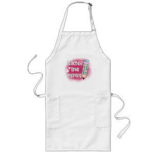 Tablier Long Inspiration d'amour de l'enseignant - Parties scin