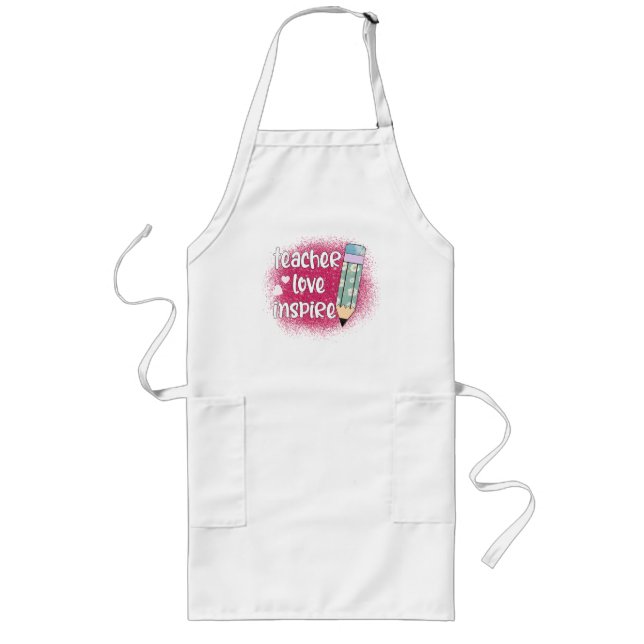 Tablier Long Inspiration d'amour de l'enseignant - Parties scin (Devant)