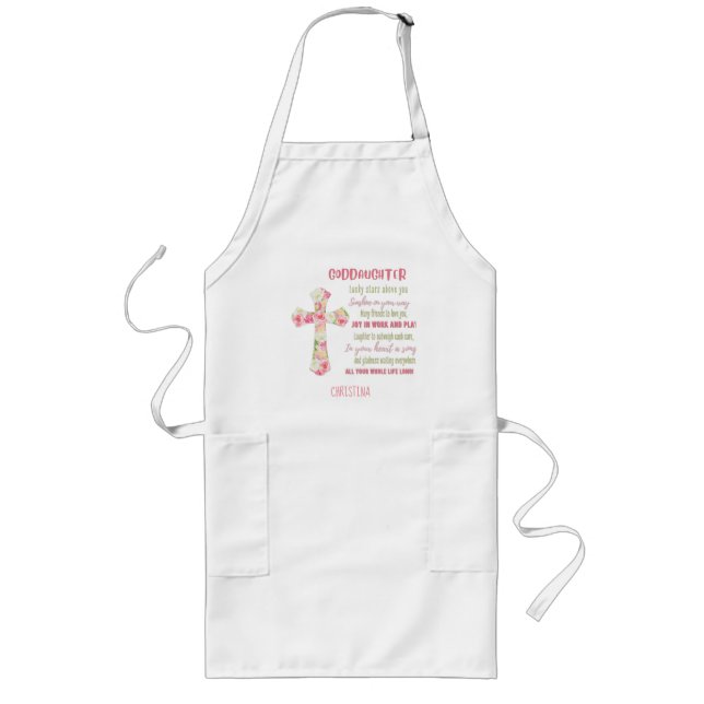 Tablier Long Irish Blessing For GODDAUGHTER - Cadeau Personnali (Devant)