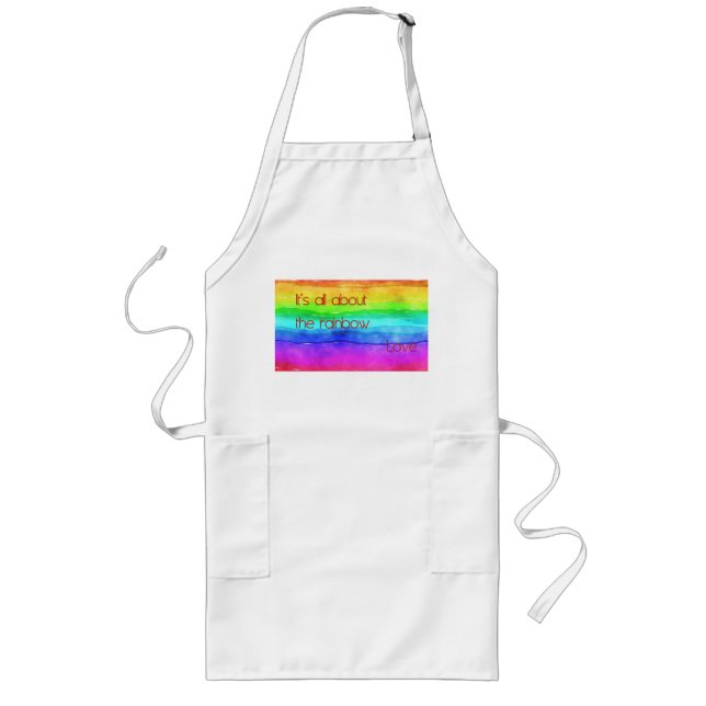 Tablier Long It's All About The Rainbow Love 03 (Devant)