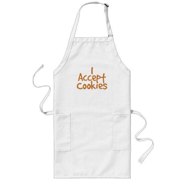 Tablier Long J'accepte les cookies (Devant)
