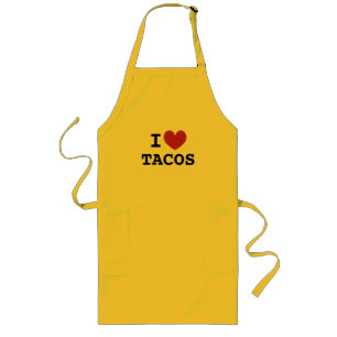 Tablier Long J'ai coeur les tacos j'aime cuisine mexicaine pe