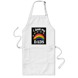 Tablier Long J'aime la fierté arc-en-ciel de mon papa