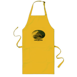 Tablier Long J'Aime Les Dauphins (Dauphin De Bottlenose)