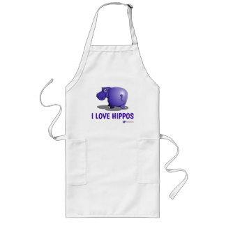 Tablier Long J'Aime Les Hippopotames