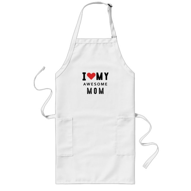Tablier Long J'aime ma mère géniale (Devant)