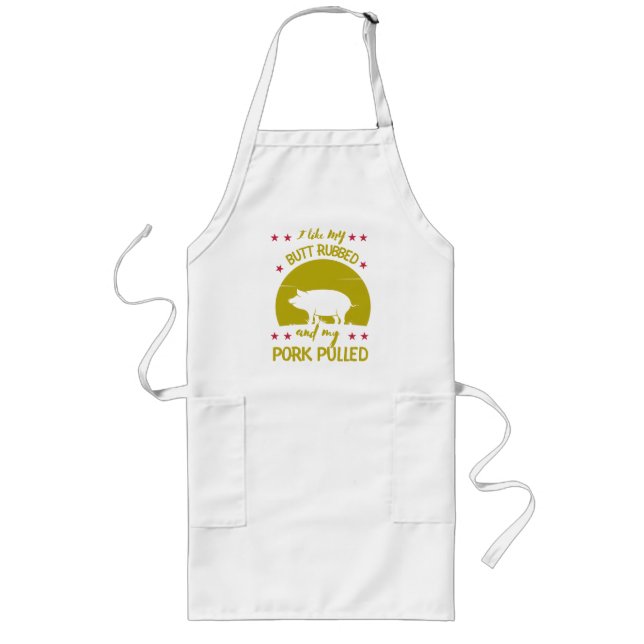 Tablier Long J'aime mon cul frotté et mon porc pulvérisé (Devant)