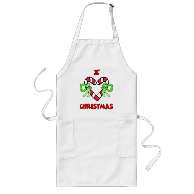Tablier Long J'aime Noël Apron (Devant)