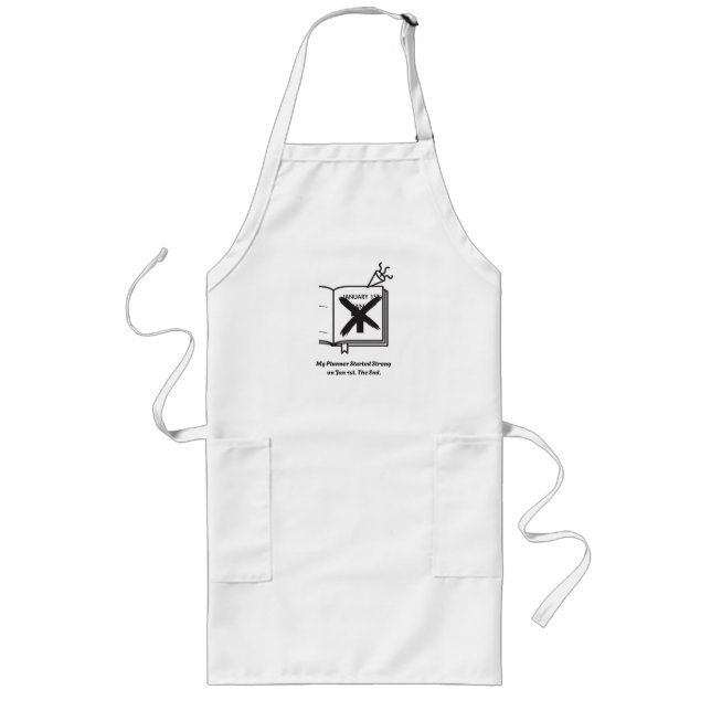 Tablier Long Jan 1st Apron| Sarcastic New Year's Resolution (Devant)