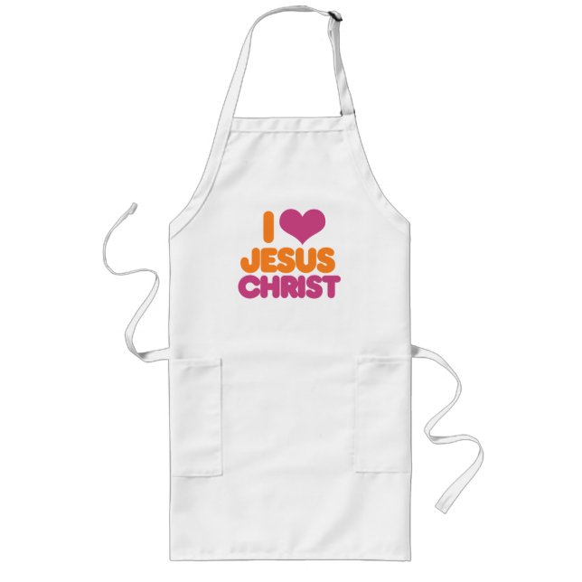 Tablier Long Je Coeur Jésus Christ (Devant)
