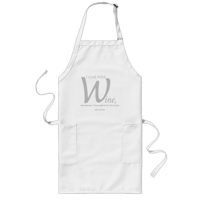 Tablier Long "Je Cuis Avec Du Vin" Apron (Devant)