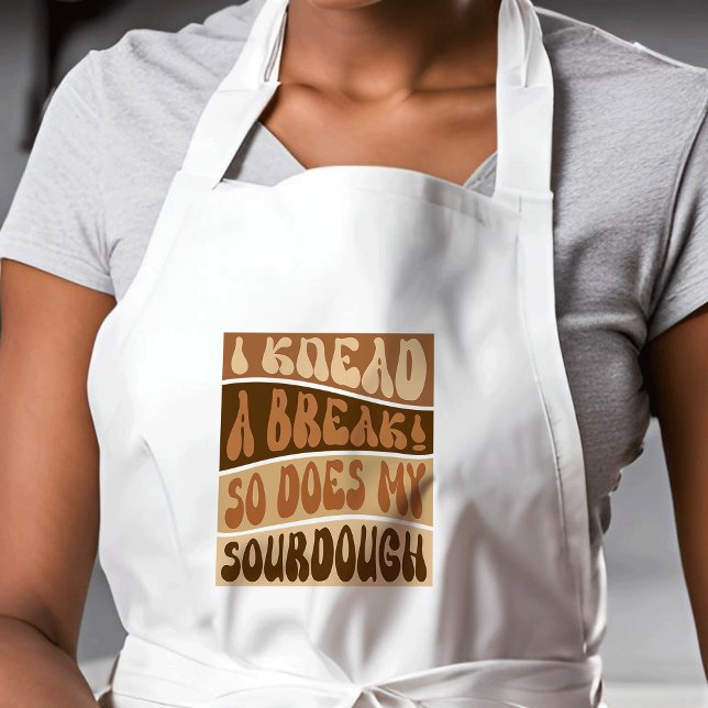 Tablier Long Je Pense À Une Pause, De Même Que Mon Pain-Pain À  (Cute funny sourdough bread enthusiast apron - the perfect gift for bakers *mockup is Ai generated)