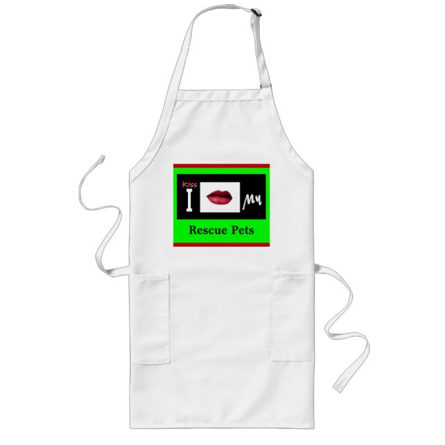 Tablier Long J'Embrasse Mes "Animaux Secourus" USA Aprons (Devant)
