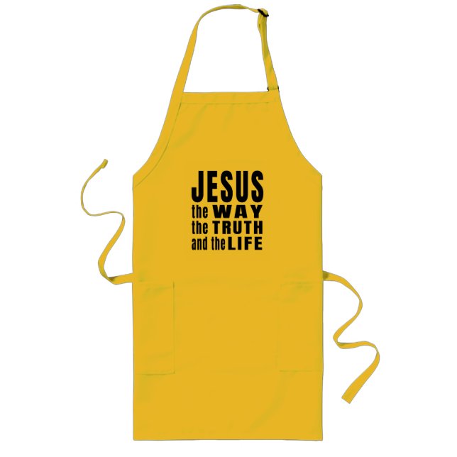 Tablier Long Jésus le chemin la vérité et la vie  (Devant)