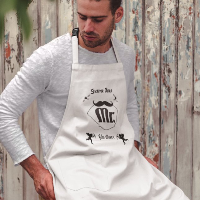 Tablier Long Jeu sur M. Mustache Apron (Créateur téléchargé)