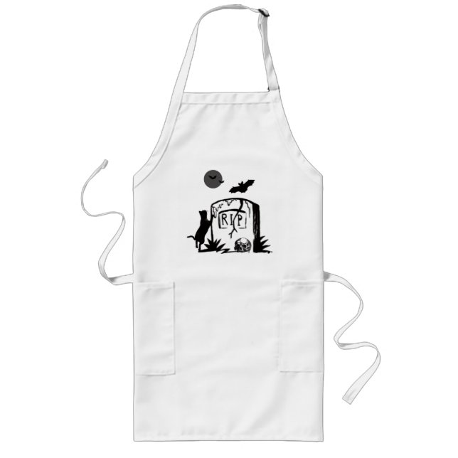 Tablier Long Jouer noir chat Apron (Devant)