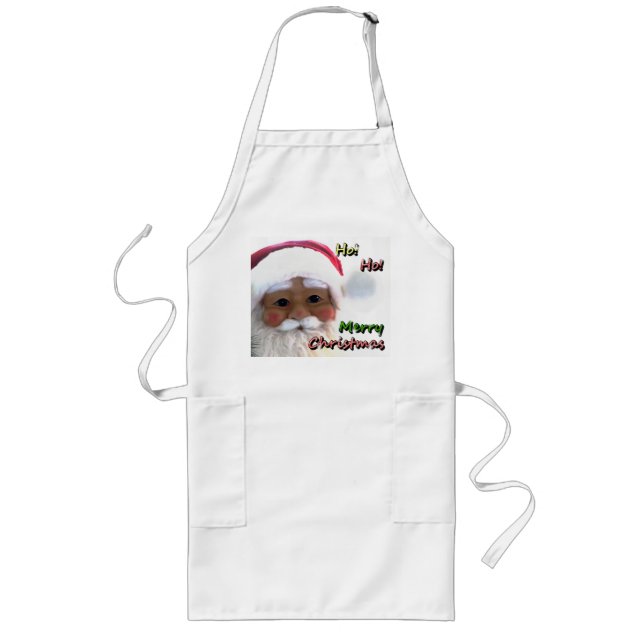 Tablier Long Joyeux Noël au Père Noël (Devant)