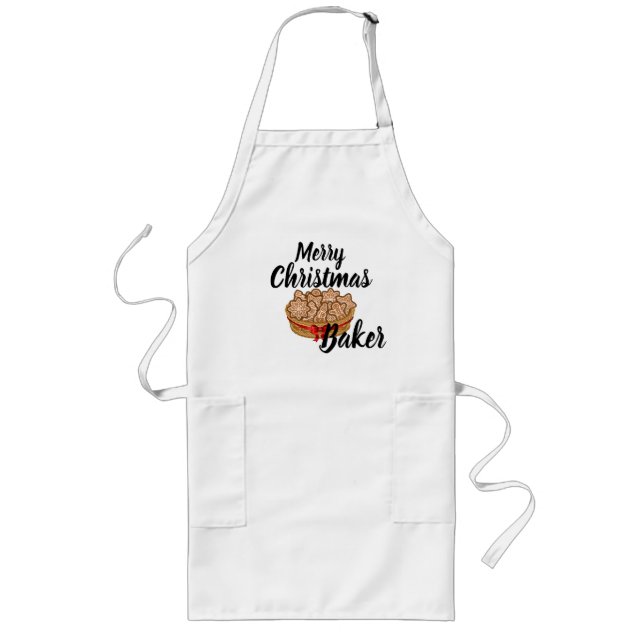 Tablier Long Joyeux Noël Baker Apron (Devant)