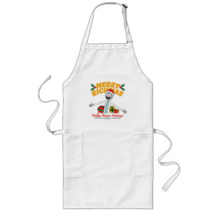 Tablier Long Joyeux Rickmas et Joyeuses Fêtes Humaines