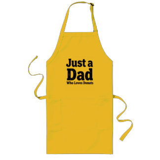 Tablier Long Just a Dad Who Loves Donuts – Funny Yellow Apron D