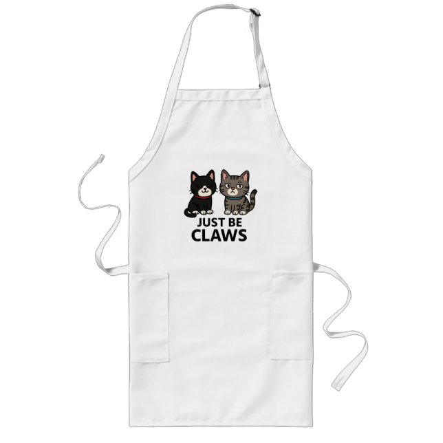 Tablier Long Just Be Claws Cat T-Shirt – Mittens & Socks Editio (Devant)