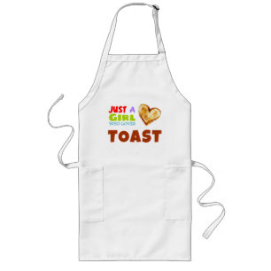 Tablier Long Juste une fille qui aime Toast