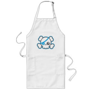 Tablier Long Kawaii Pirate Skull Kid's Apron