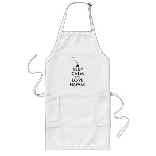 Tablier Long KEEP CALM et LOVE HAWAII personnalisables