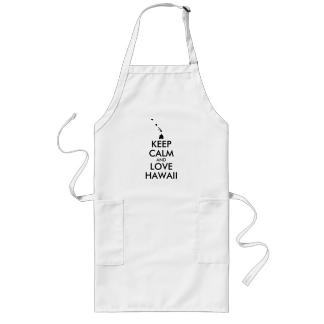 Tablier Long KEEP CALM et LOVE HAWAII personnalisables (Devant)