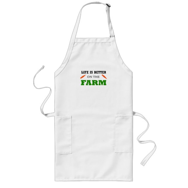 Tablier Long La vie est meilleure à la ferme (Devant)