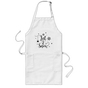 Tablier Long "Laisser neiger" Noël Apron