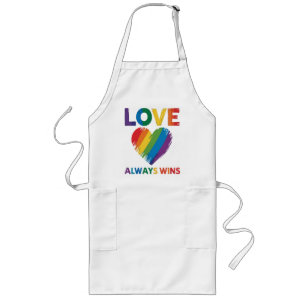 Tablier Long L'amour gagne toujours LGBT