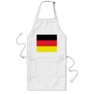 Tablier Long Lange Küchenschürze mit Deutschlandfahne