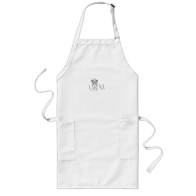 Tablier Long LARENA Artflow – Emblème de logo floral (Devant)