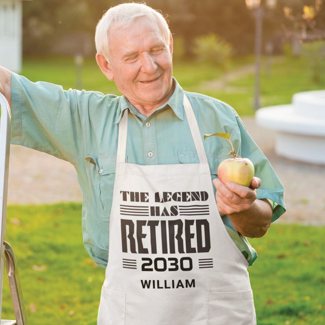Tablier Long Légende de la retraite Cadeau personnalisé chef de (Retirement Gifts The Legend has Retired Apron)