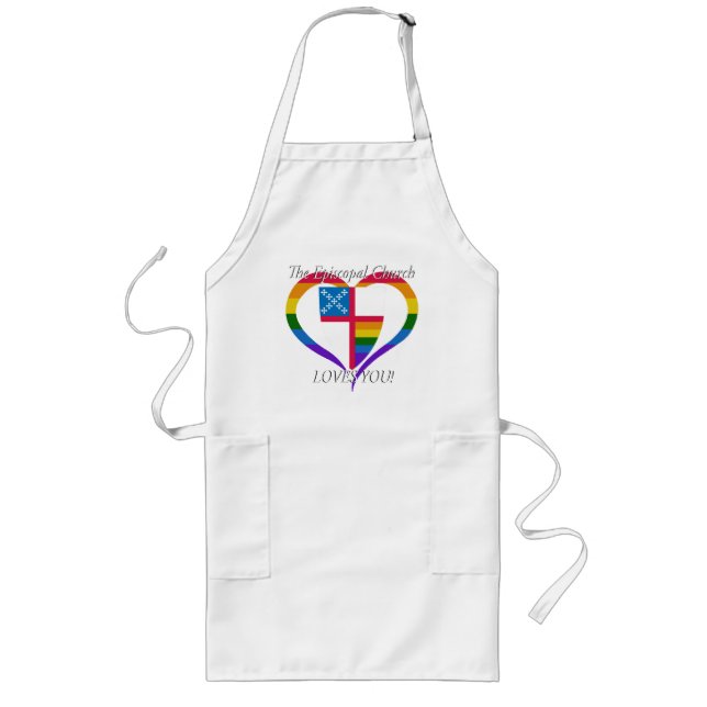 Tablier Long L'Église épiscopale vous aime Apron LGBTQ (Devant)