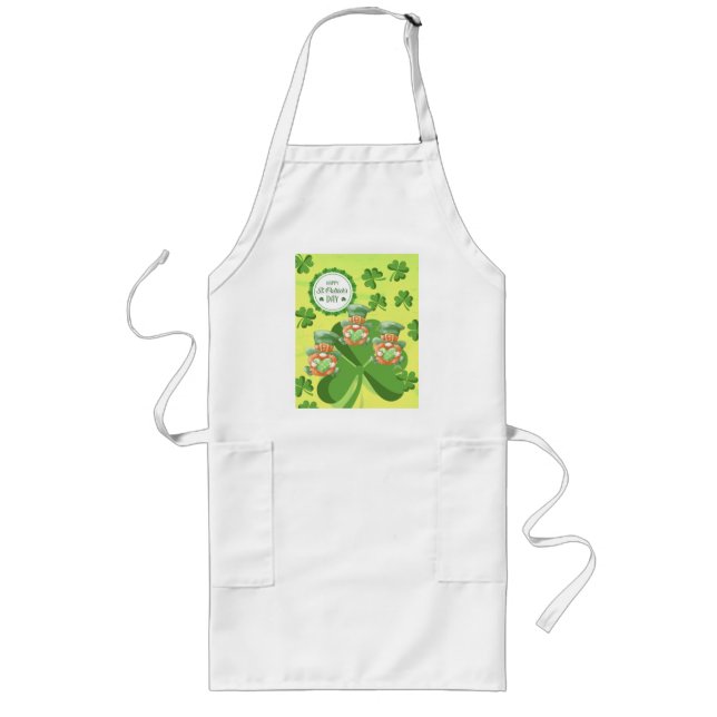 Tablier Long Leprachauns en marche ! Jour de la St Patrick (Devant)