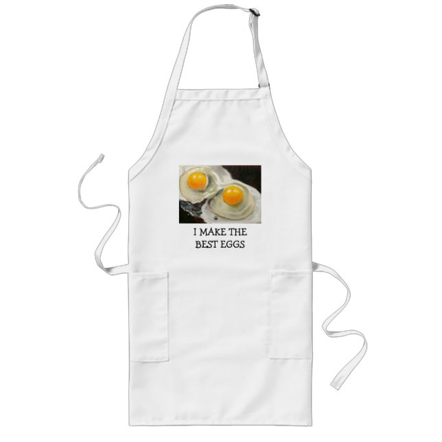 TABLIER LONG LES MEILLEURS OEUFS JAMAIS : CUISINIER : ART (Devant)