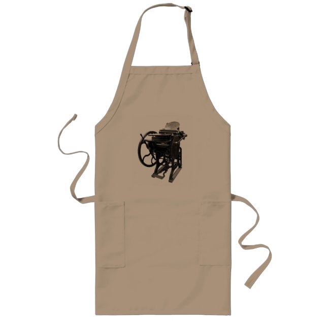 Tablier Long letterpress 1888 long khaki apron (Devant)