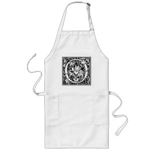 Tablier Long Lettre O Monogramme Art Nouveau Médiéval