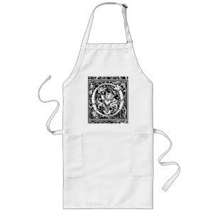 Tablier Long Lettre O Monogramme Art Nouveau Médiéval