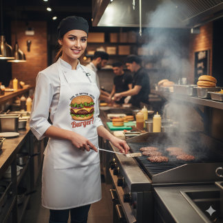 Tablier Long Life Is Better With cooking  Burger Apron