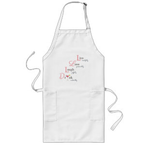 Tablier Long Live Love Laugh and Drink cocktail