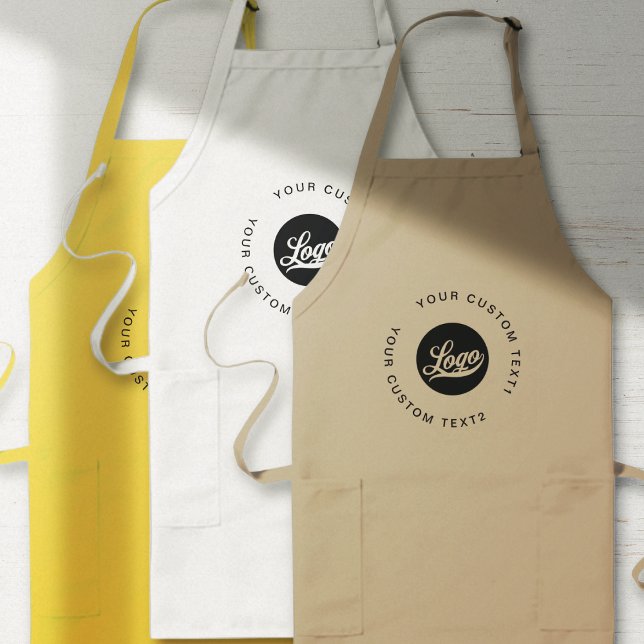 Tablier Long Logo de l'entreprise Personnalisé avec poches Marq (Créateur téléchargé)