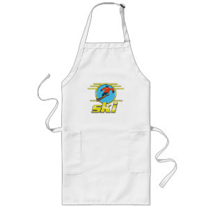 Tablier Long Logo de ski rétro 90